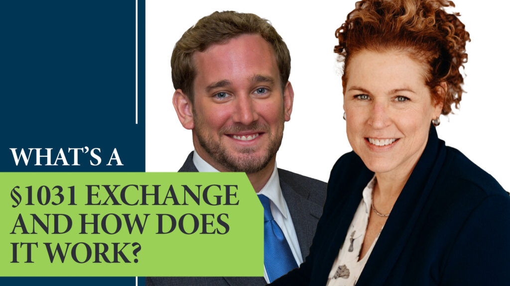 Picture of Attorney Adam Thayer and Realtor® Sandi Warner on the cover of a video blog about using a 1031 Exchange